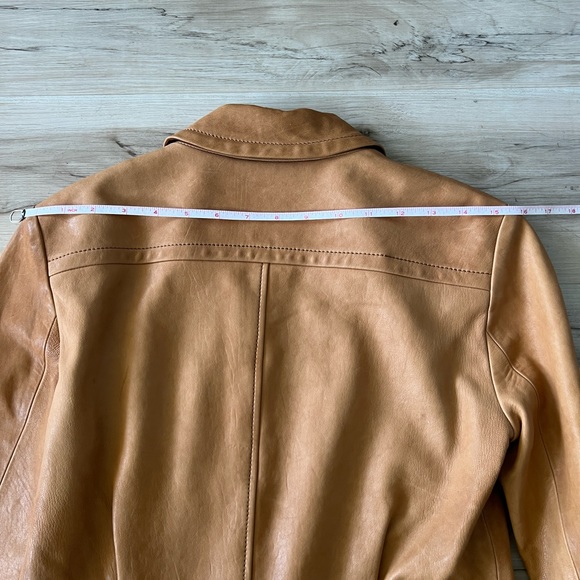 Diane von Furstenberg women vintage leather jacket size 4 - Picture 3 of 10